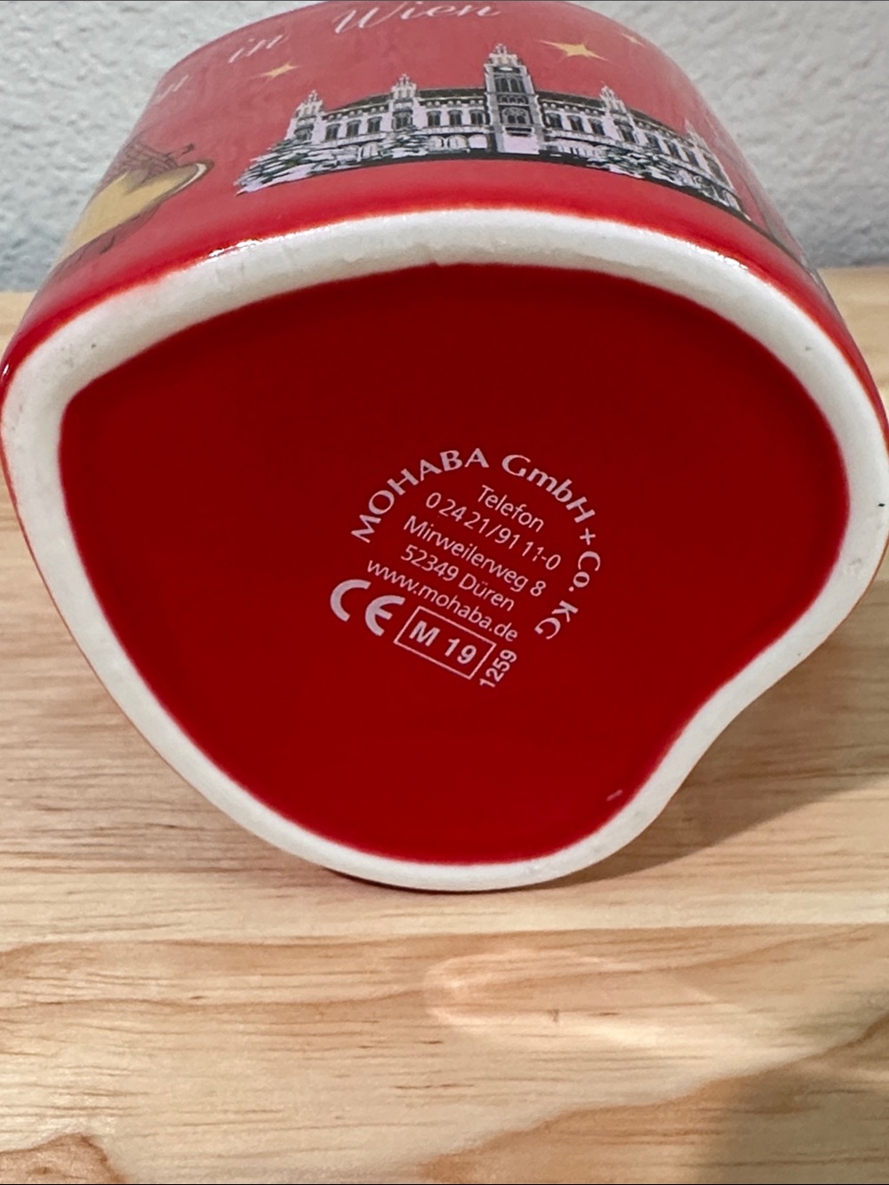MOHABA Heart Shaped Collectible Mug from Vienna Christmas Market - Picture 5 of 11